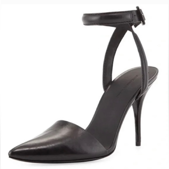 Alexander Wang lovisa black leather heels Size 37 1/2 (8) with box and dust bag - Picture 4 of 12